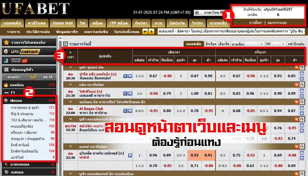 วิธีแทงบอลออนไลน์ UFABET